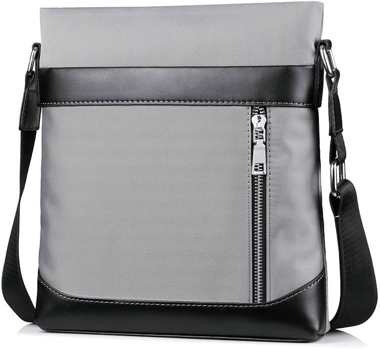 Waterproof Nylon Shoulder Bags Men's Messenger Satchel Casual Cross Body Everyday Bags Sling Working Bag for Business School Daily Use，Crossbody Purse Tablet Case for iPad/Tablets