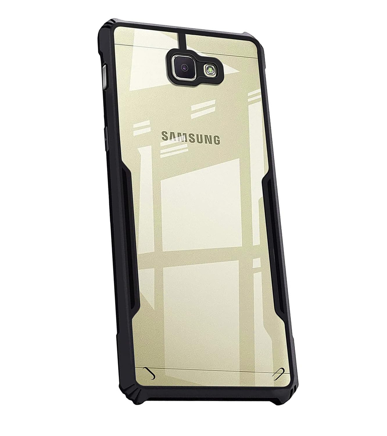 COBERTA Polycarbonate Back Cover For Samsung Galaxy J7 Prime 2 Back Cover Case - Black Transparent (B0CGHN3B4R) Amazon Price History, Amazon Price Tracker