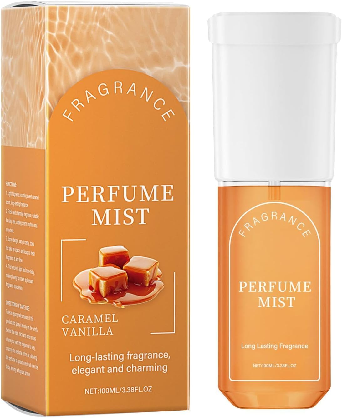 Women’s Body Spray | Unisex Body Fragrance | Sweet Caramel Body Spray | Refreshing Body Mist | Caramel Scented Spray | Long-Lasting Freshness & Both Women and Men