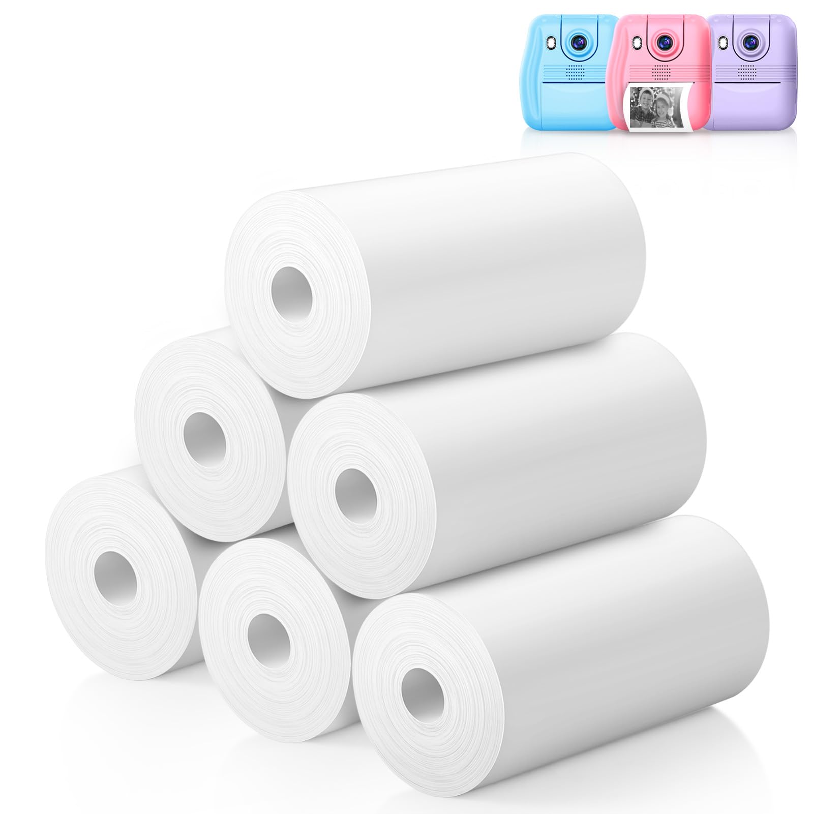Kids Camera Instant Print 6 Rolls Print Paper-picture-10