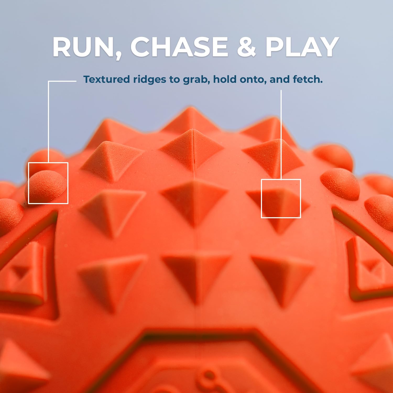 Best Pet Supplies Squeaky Rubber Spiky Ball Dog Toy Durable Non-Toxic Perfect for Aggressive Chewers Spiked for Dental Health Interactive Dog Toy - Image 3