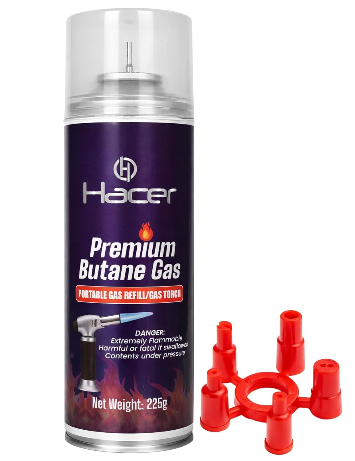 HACER 225g Gas Lighter Refill Premium Butane Canister | Universal Nozzle Can | Suitable for All Kitchen, Candle & Multipurpose Gas Lighters (Pack of 1)-image-14