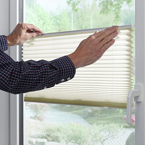 Plissee Solo mit Saugnäpfen Creme 50 x 130 – Ansicht 4