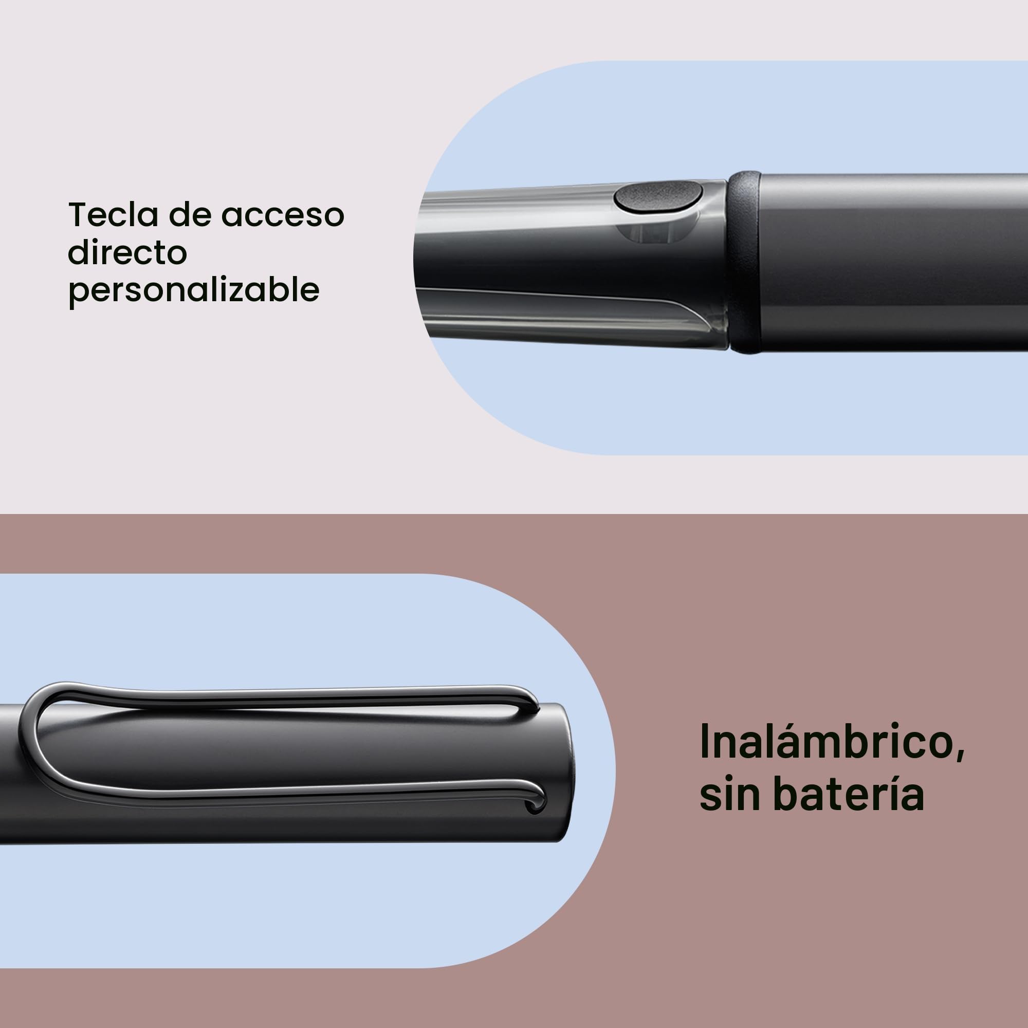 Lamy AL-star EMR black (punta PC/EL) - Lápiz stylus para muchos dispositivos Android - con empuñadura ergonómica - escritura y dibujo precisos en soportes digitales - con botón de función