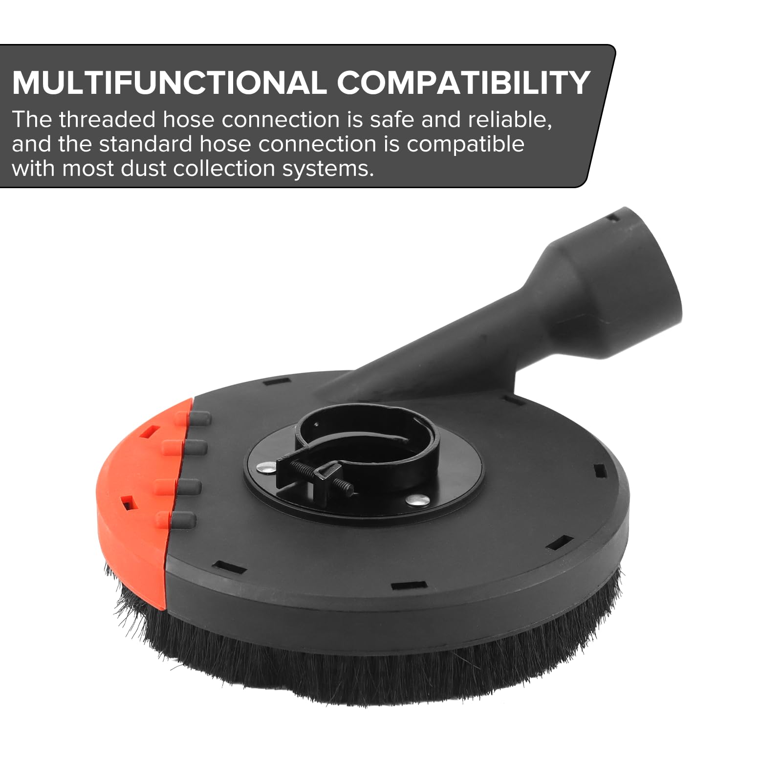 Cappa di aspirazione per smerigliatrice per calcestruzzo, 125 mm, cappa di aspirazione, smerigliatrice angolare 115/125/150 mm, aspirazione con mola diamantata per calcestruzzo (150 mm x 15