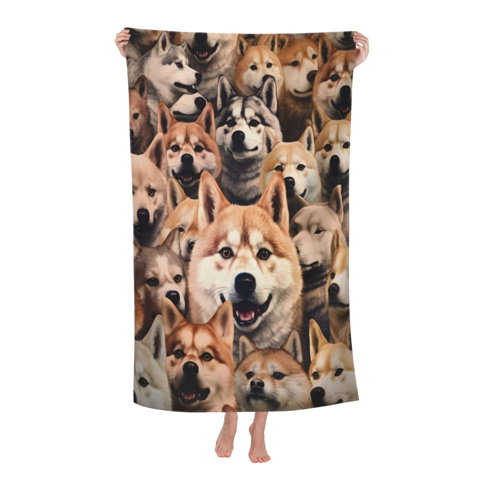 LSRCPD Beach Towels Mr Dog1 Gym Swim Yoga Travel For Adults Women 80X130Cm