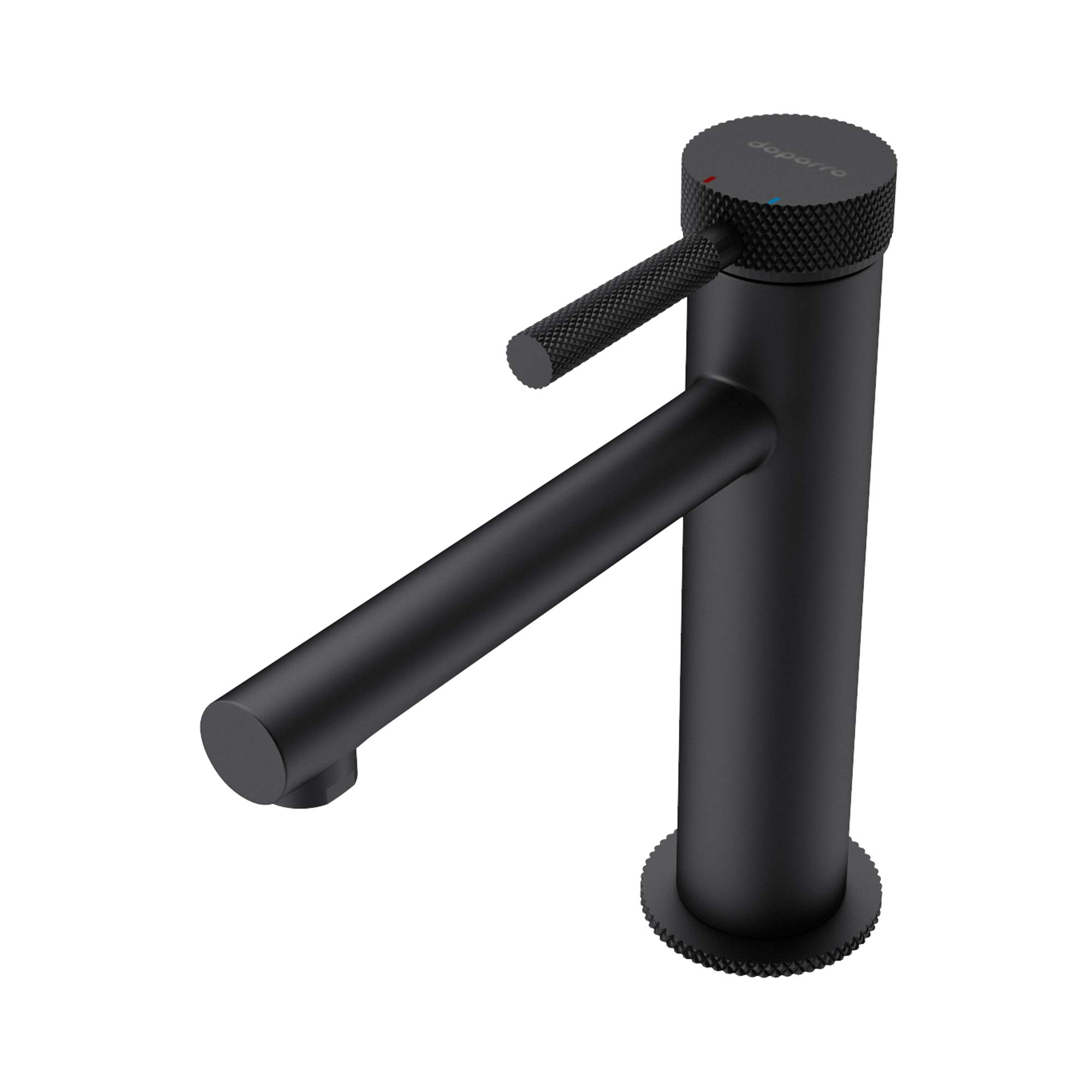 doporro Design Waschbeckenarmatur Schwarz matt 18,1 cm hoch