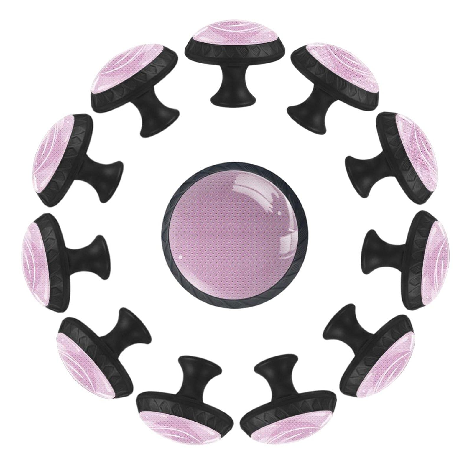 Boutons de tiroir ronds rose 35 mm lot de 12 pour meuble de chambre d'enfant