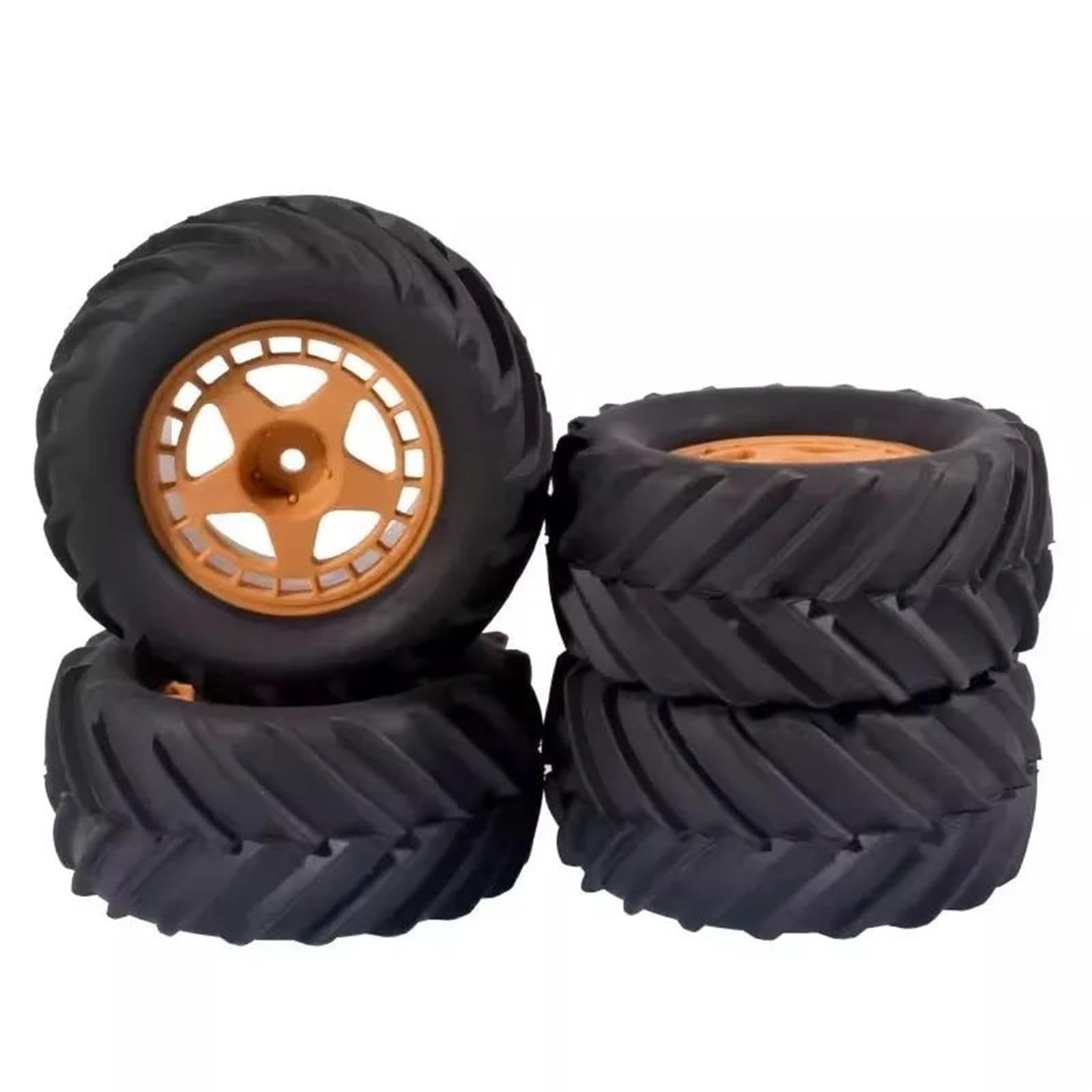 4PC 90mm RC Pneumatici Ruote 12mm Esagonali per Traxxas per E-Revo 1/16