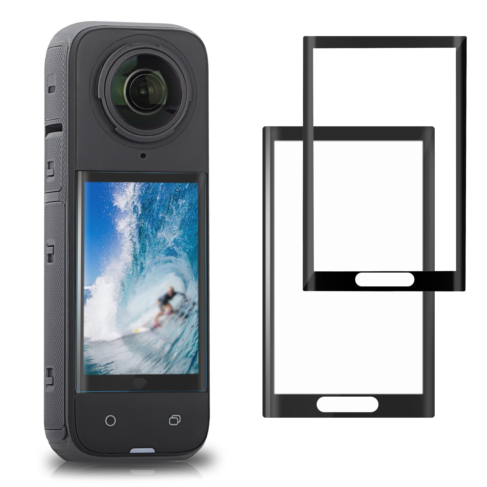 ZLYLVRC Screen Protector for Insta360 X4 Tempered Glass Screen Protector Film 9H Hardness Anti-Scrach Anti-Fingerprint Protective Screen for Insta360 X4 Accessories,2 Set