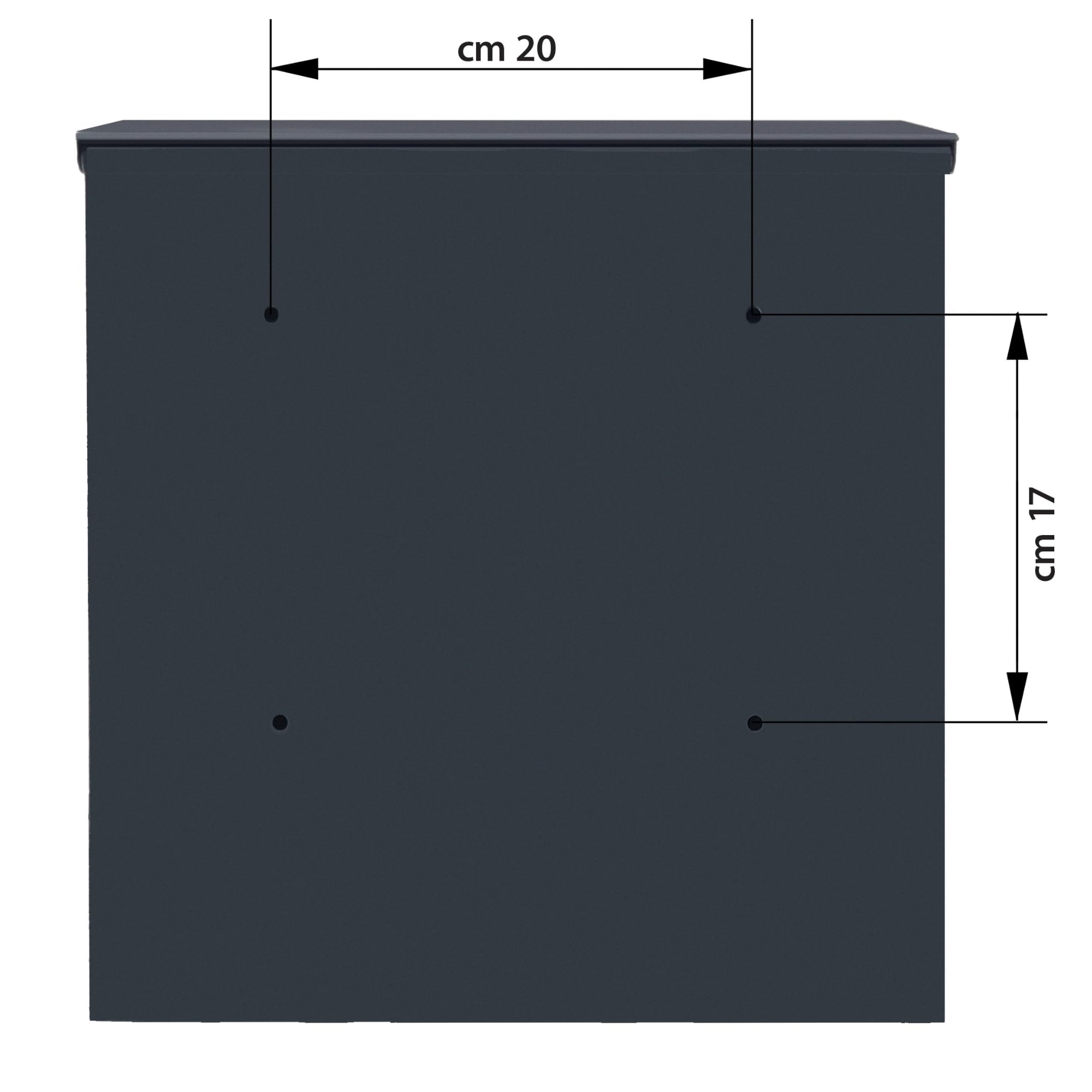 ALUBOX NETTUNO Buzón Exterior Moderno Con Compartimento XL PARA PAQUETES DE DIMENSIONES PEQUEÑAS Y MEDIAS 37x37x11 CM Buzón de Correo Con Portanombre Para Regalar (HERRUMBRE)