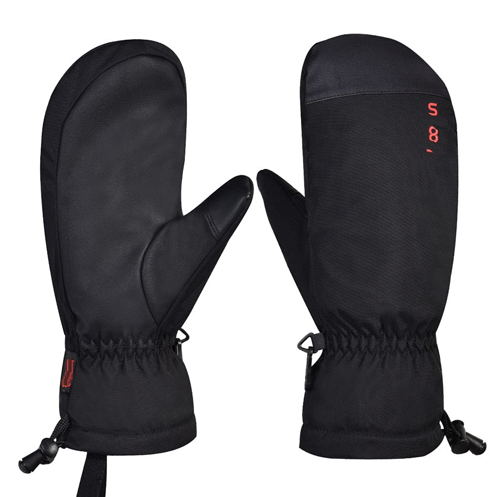 Manoplas de esquí para hombre, guantes térmicos de plumón, resistentes al frío -35 ℃, resistentes al viento, doble impermeable, palma antideslizante, guantes para pantalla táctil