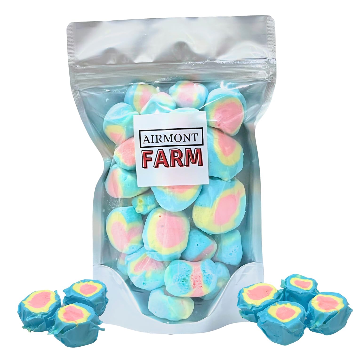 Freeze-Dried Candy Salt Water Taffy 2 oz - Cut To Bite Sized Pieces - Ships In Box - Deliciously Crunchy, Intense Flavor, Lightweight Snack (Fruity Cereal)