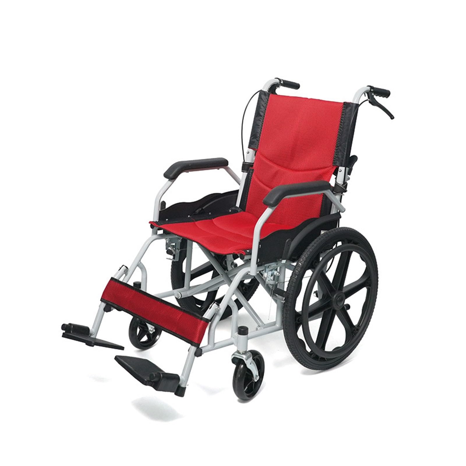 Silla De Ruedas Plegable Ligera 12kg - Para Mayores Y Adultos Con Frenos Seguridad, Todo Terreno Y Respaldo Ajustable Para Playa/Ciudad