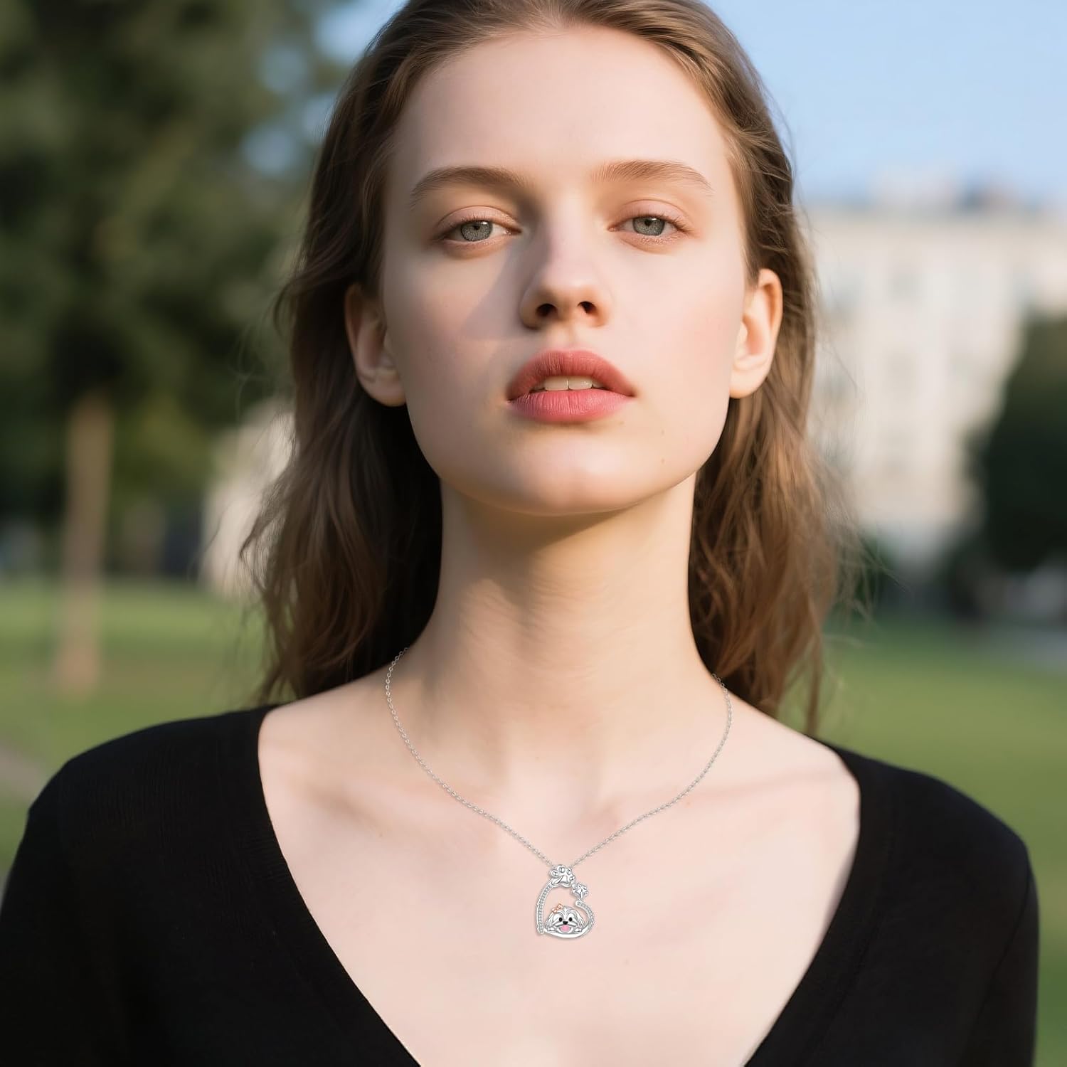 YAFEINI Maltese Dog Necklace 925 Sterling Silver Dog Pendant Necklace Cute Maltese Jewelry Pet Lover Gifts for Women Mom - Image 2