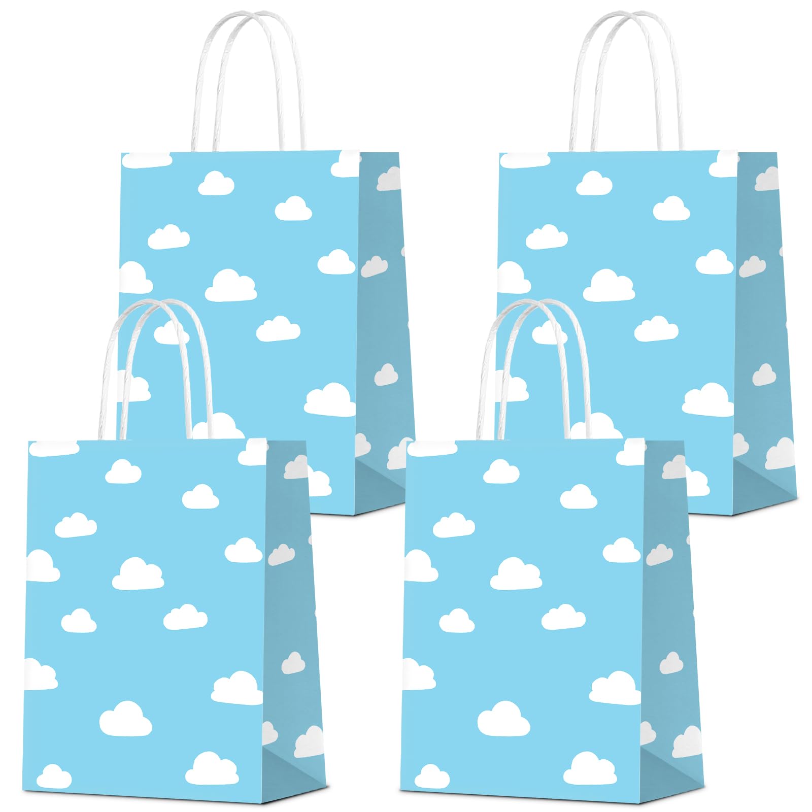 KERINGO 16 PCS Toy Inspired Story Print Party Favors Bags Blue Sky White Clouds Gift Bags