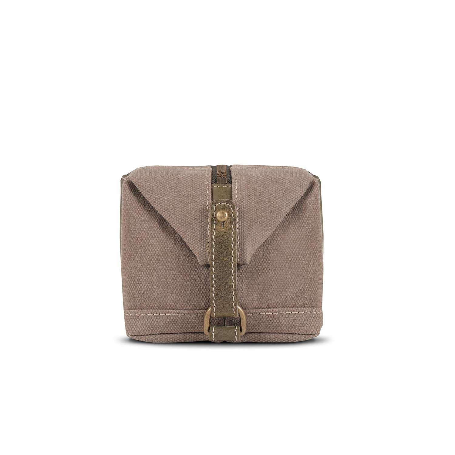 Londo Trousse de toilette Trousse de toilette de voyage en cuir véritable et toile Dopp Kit - Unisexe