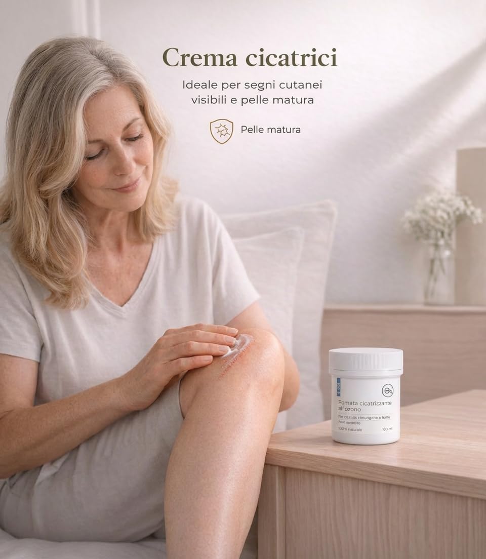 Pomada IP400 Olio di Oliva Vergine Extra Ozonizzato 500 ml crema dermatite atopica cicatrizzante ferite crema cicatrici chirurgiche ozoncreme olio per cicatrici chirurgiche con ozono naturale