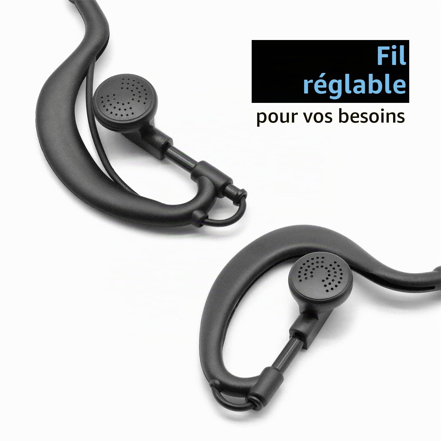 Oreillette G-Style micro PTT pour radio Motorola DP3400 DP3600 DP4400 | pour DP3401 DP4400e DP4401e DP4600 DP4600e DP4601 DP4601e DP4800 DP4801 DP4801e MTP850S MTP6650 Radio