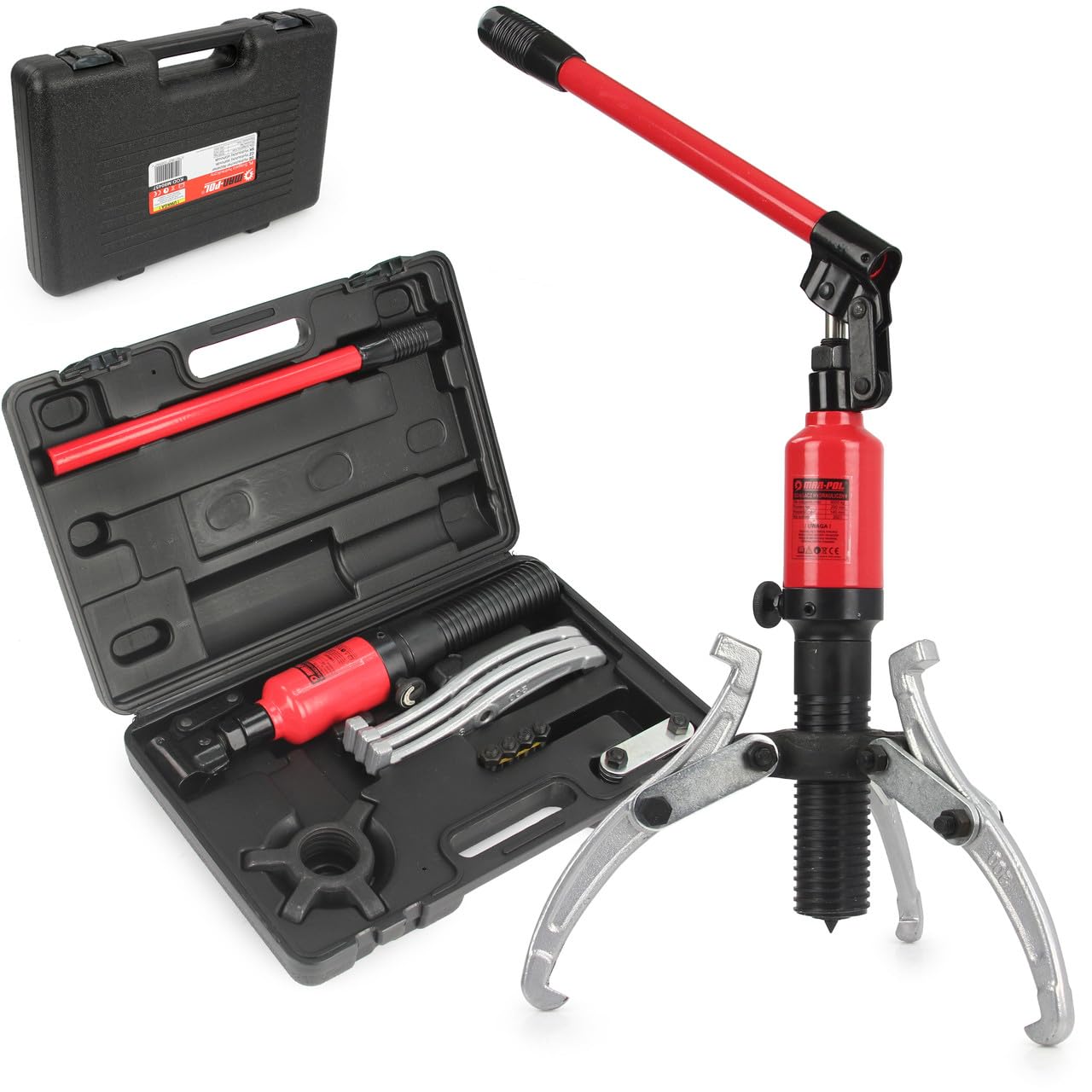 IMJ-Global Estrattore Idraulico da 5 Tonnellate | Distanza 50-200 mm | Lunghezza Filetto 140 mm | con Valvola di Sicurezza | per Cuscinetti Ingranaggi