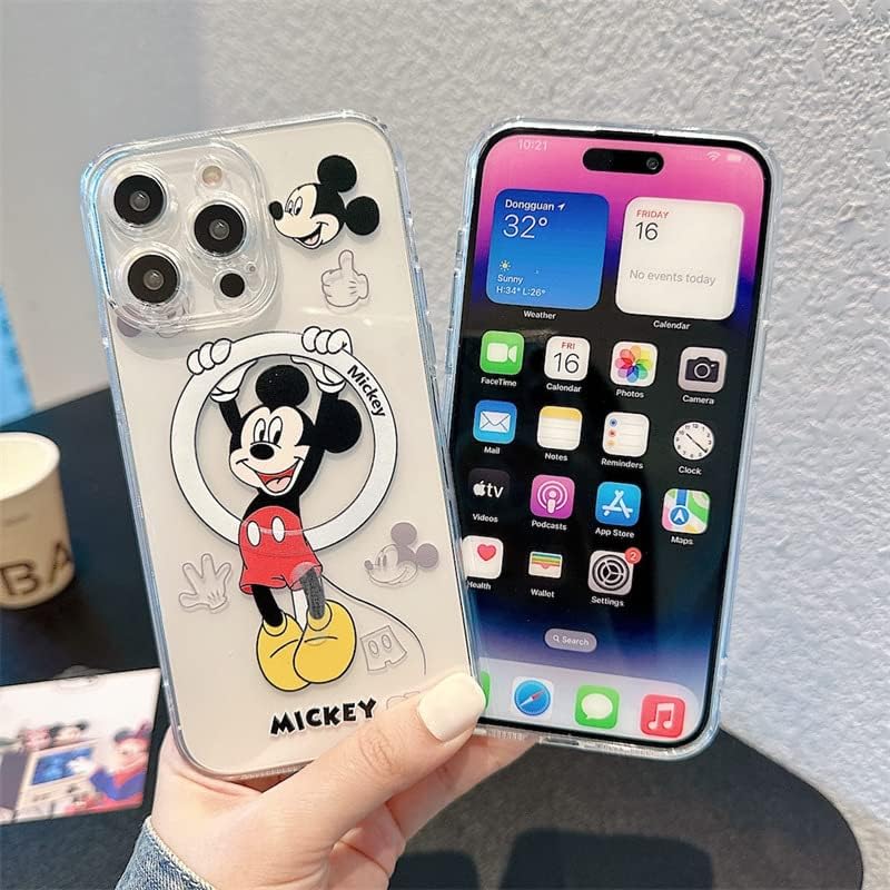 Miniatura 5 de Funda magnética para iPhone 13 Pro, linda funda Micky para mujeres y niñas, protección completa del lente de la cámara, compatible con carcasa