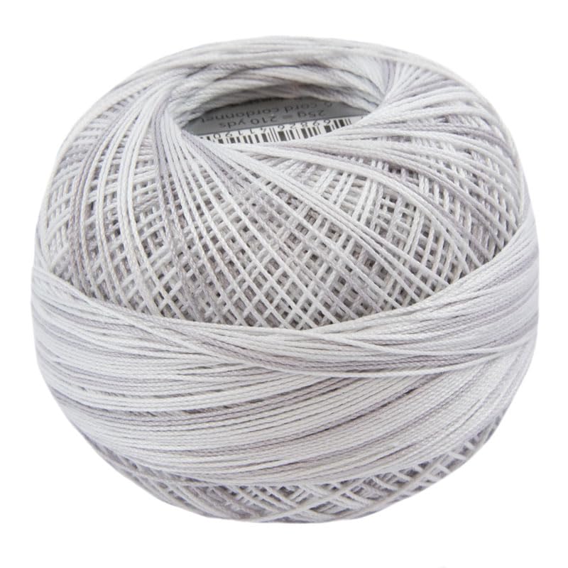 Handy Hands Lizbeth Egyptian Cotton Crochet Thread, Tatting Thread, and Knitting Thread Lace Size 20 (25 Grams 210 Yards) – HH20190, Silver Ice
