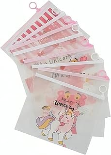 شنطة بسوستة بتصميم كرتوني من بلاستيك بي في سي (قطعة واحدة) لحفظ الأدوات المكتبية والمدارس والمكياج مع ملصق شخصي مطبوع بشعار ومتعددة الألوان