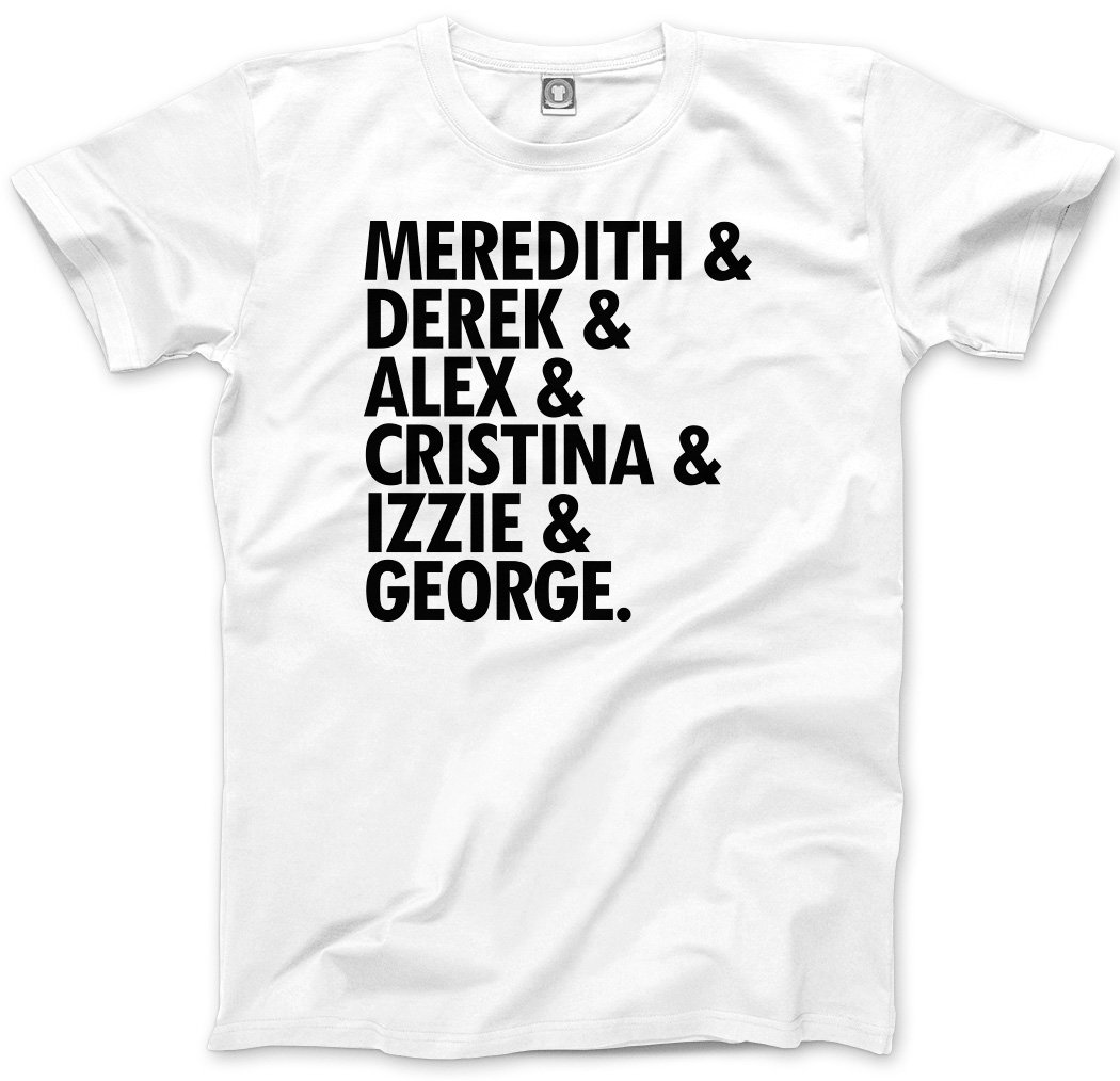 HotScamp Meredith Derek Alex Men's Unisex T-Shirt - White Small