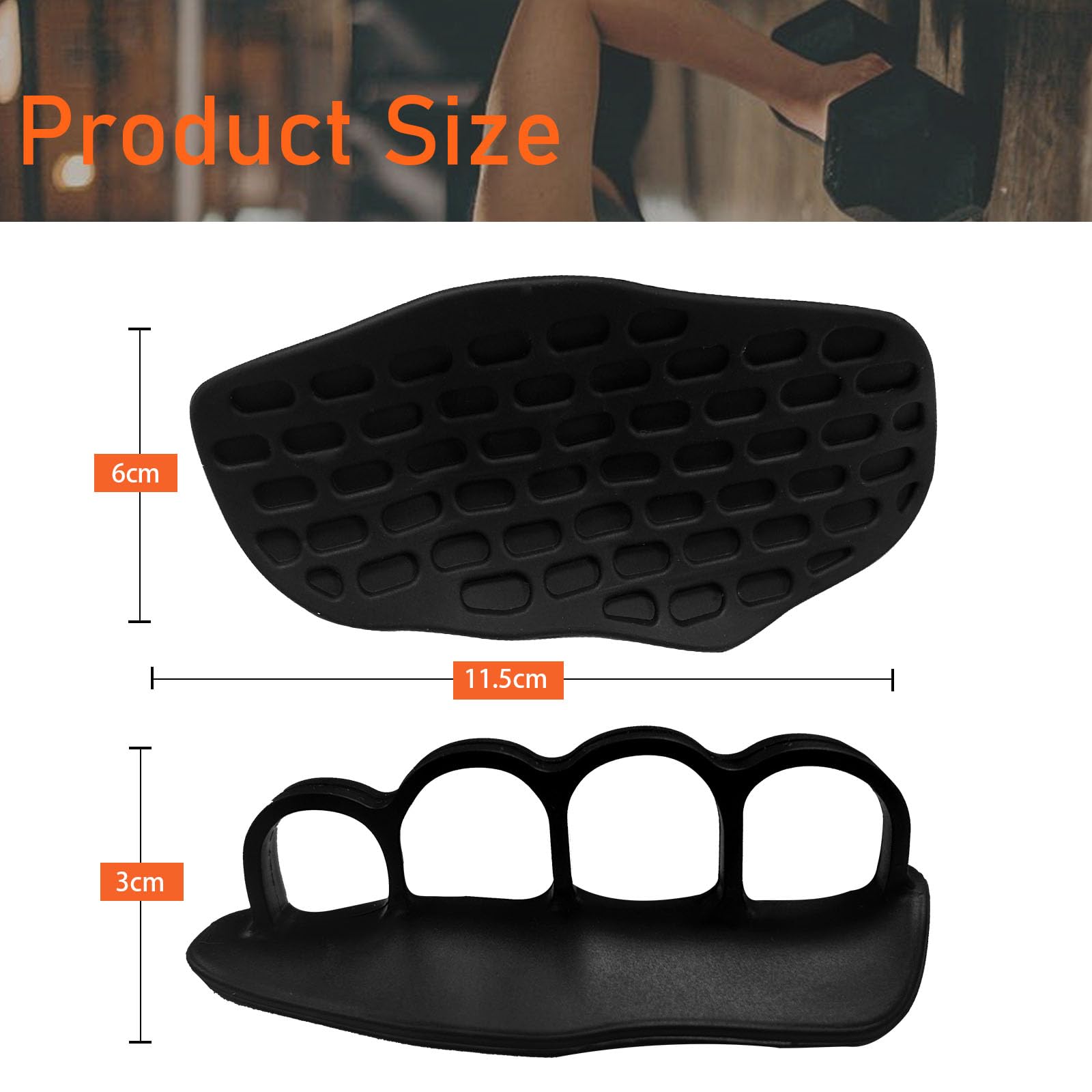 Poignées Antidérapantes Fitness - 2 Paires - Silicone - Protection Mains Pour Tractions, Haltères - Grip Pads Musculation