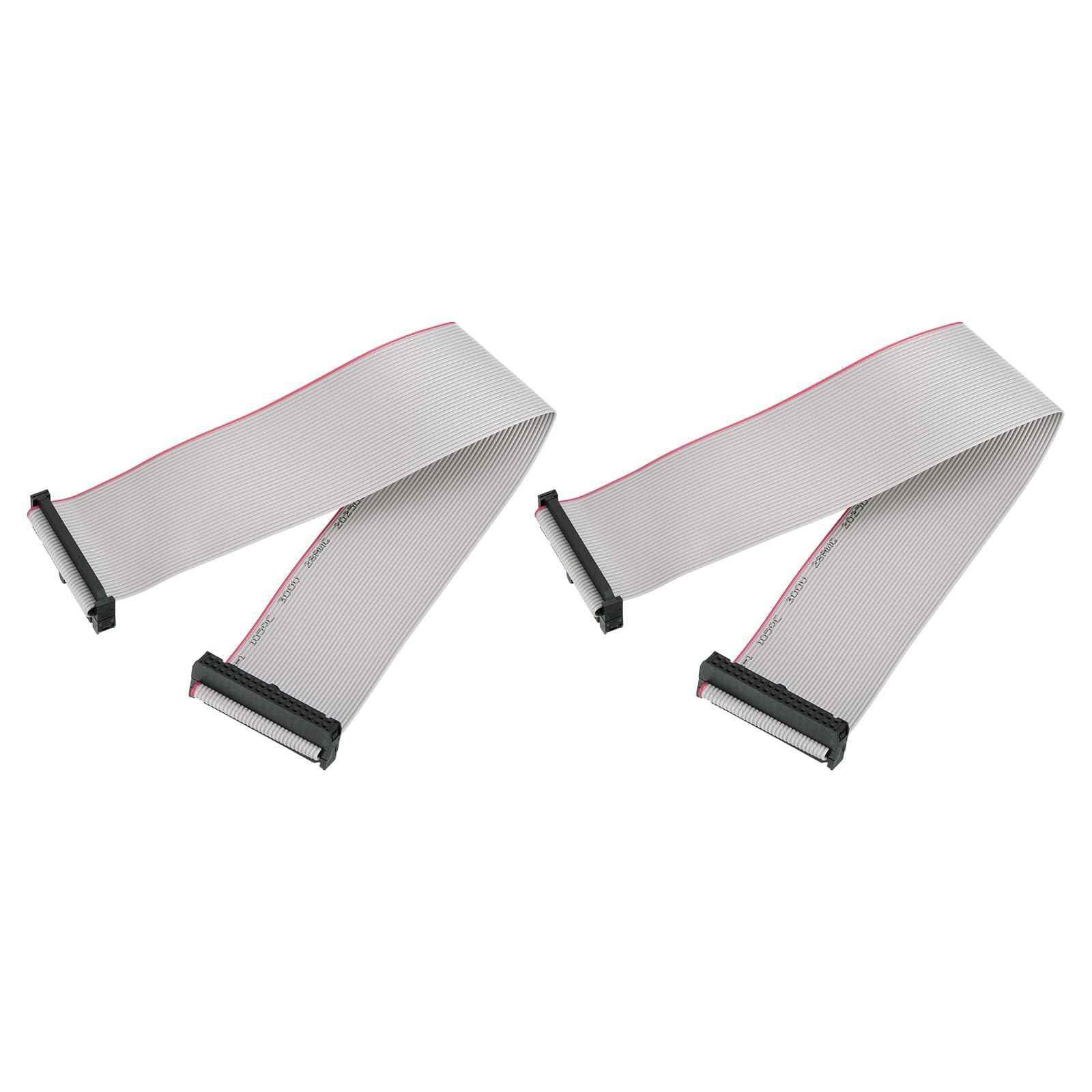 sourcing map 5 cavi a nastro piatti IDC, 34 pin, passo 2,54 mm, lunghezza 30 cm, FC a FC doppio femmina, cavo a nastro piatto, per elettronica industriale, grigio