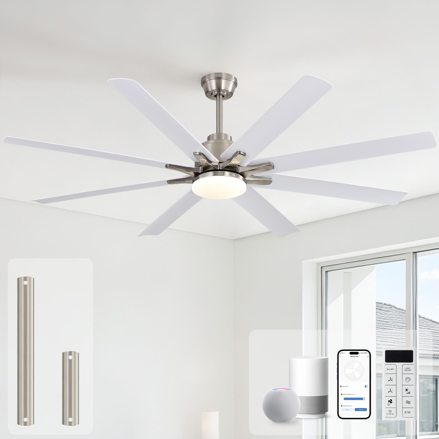 Sofucor 52 Inch Smart Ceiling Fan