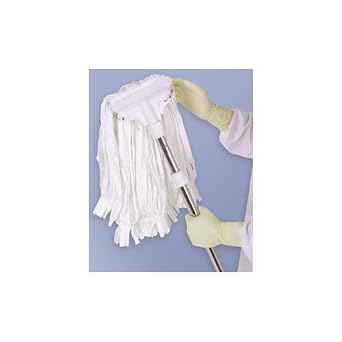 Contec ELMOP3 White Ribbed Knit Polyester Tube Enhanced Edgeless Mop with Textured Headband Case of 30