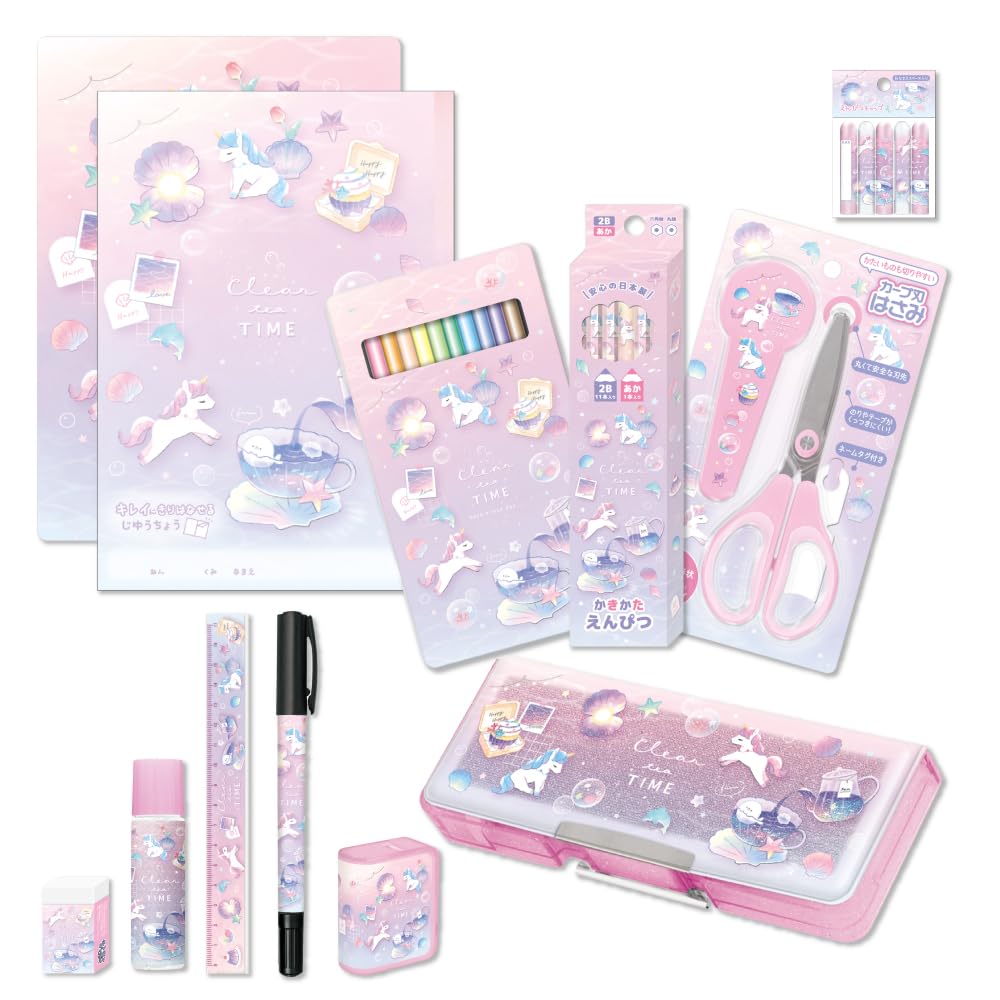 Amazon | 文具セット 小学生 11点セット 女の子 新入学 新学期 文具  