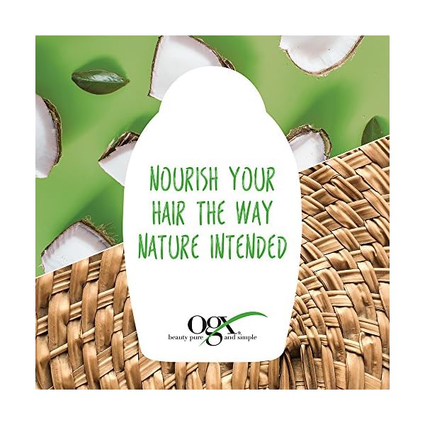 OGX Nourishing + Coconut Milk Moisturizing Conditioner for Strong & Healthy Hair, with Coconut Milk, Coconut Oil & Egg White Protein, Paraben-Free, Sulfate-Free Surfactants, 25.4 fl oz