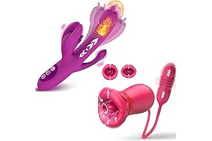 5in1 G-Spot Vibrating Dildo with Kissing Function & Tongue Vibration