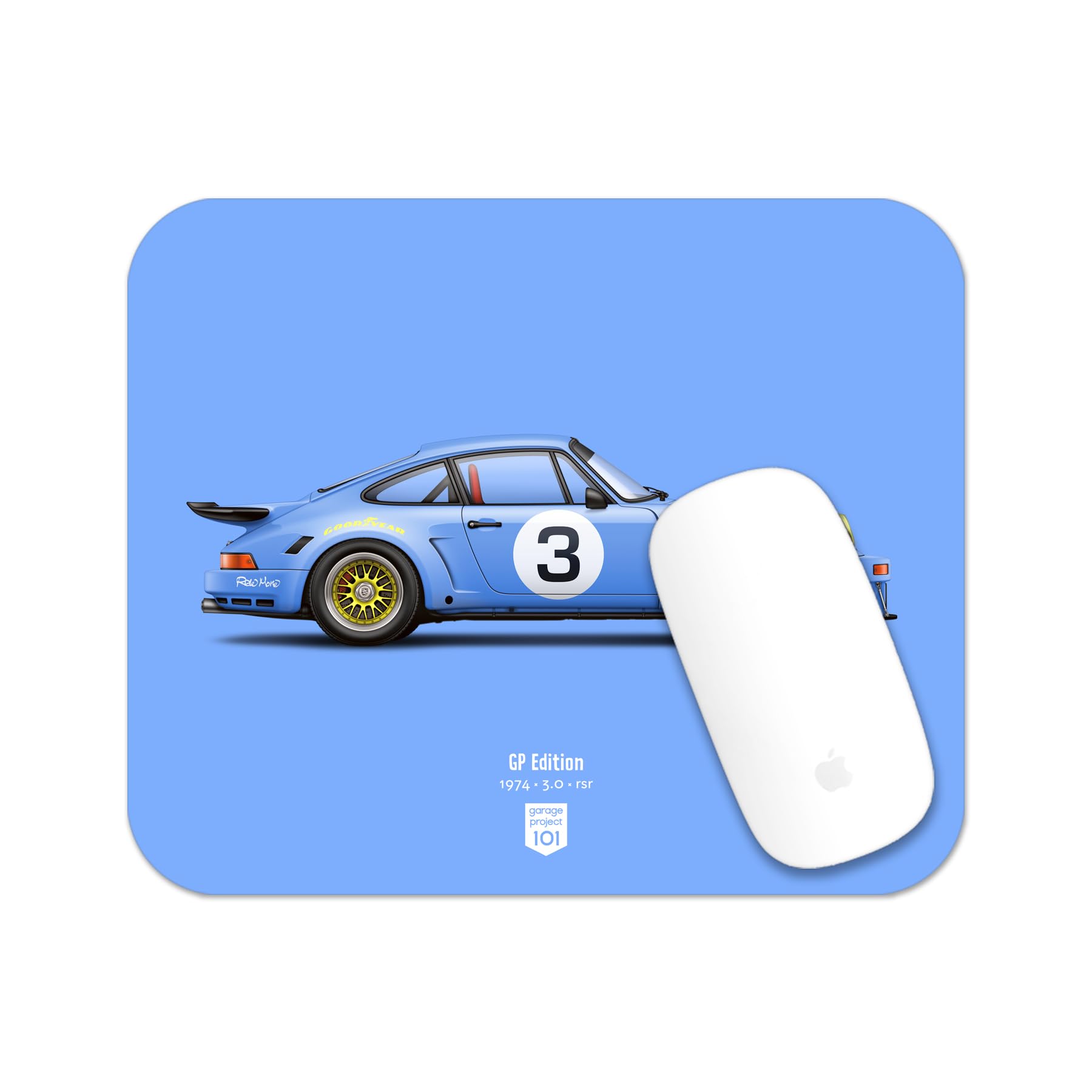 GarageProject101 1974 Classic 911 Carrera 3.0 RSR (GP Edition) Illustration Mouse Pad