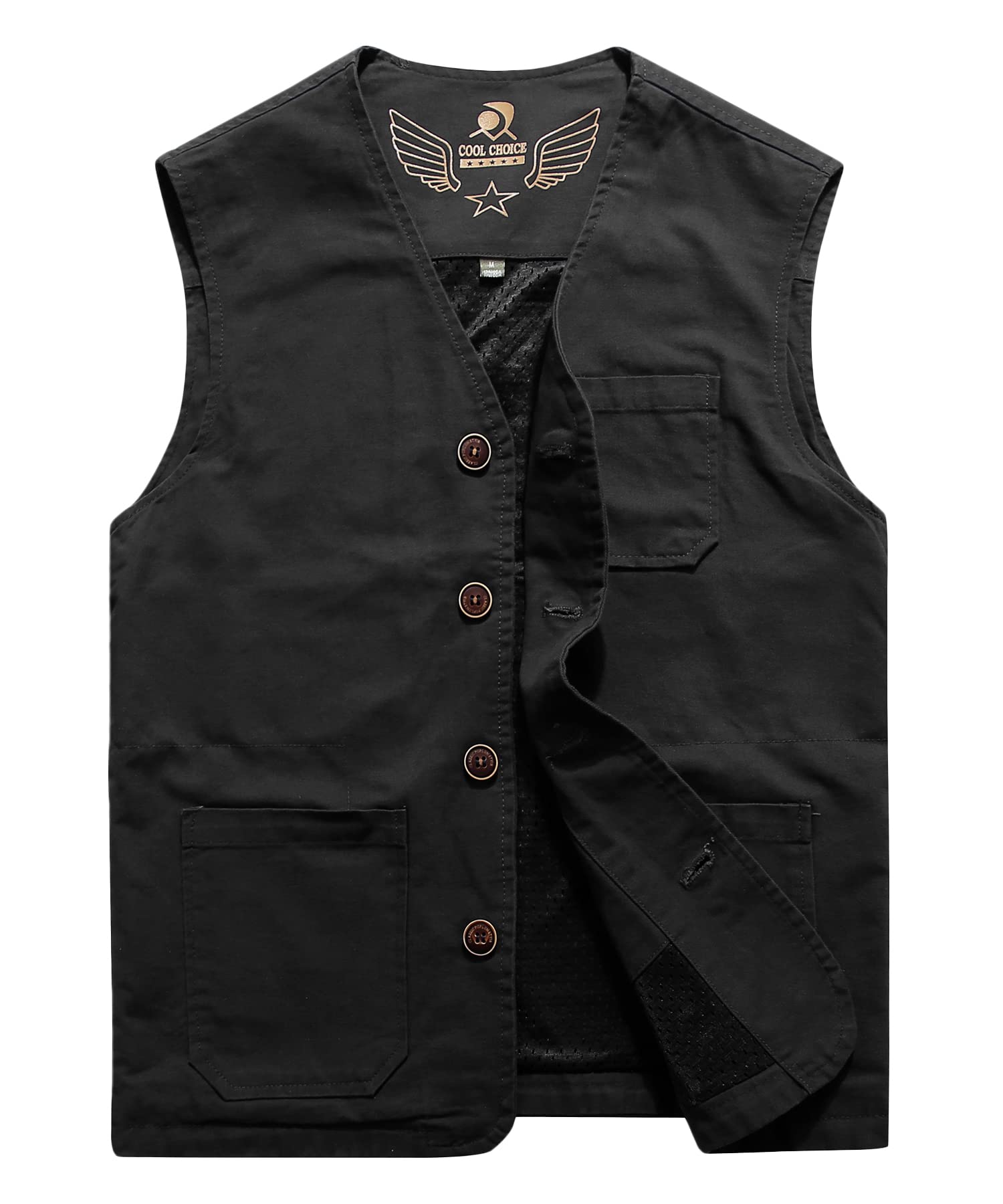 Gilet de Pêche pour Homme Gilet Photographe Veste de Chasse sans Manche Gilet de Plein Air Veste de Sport Voyage