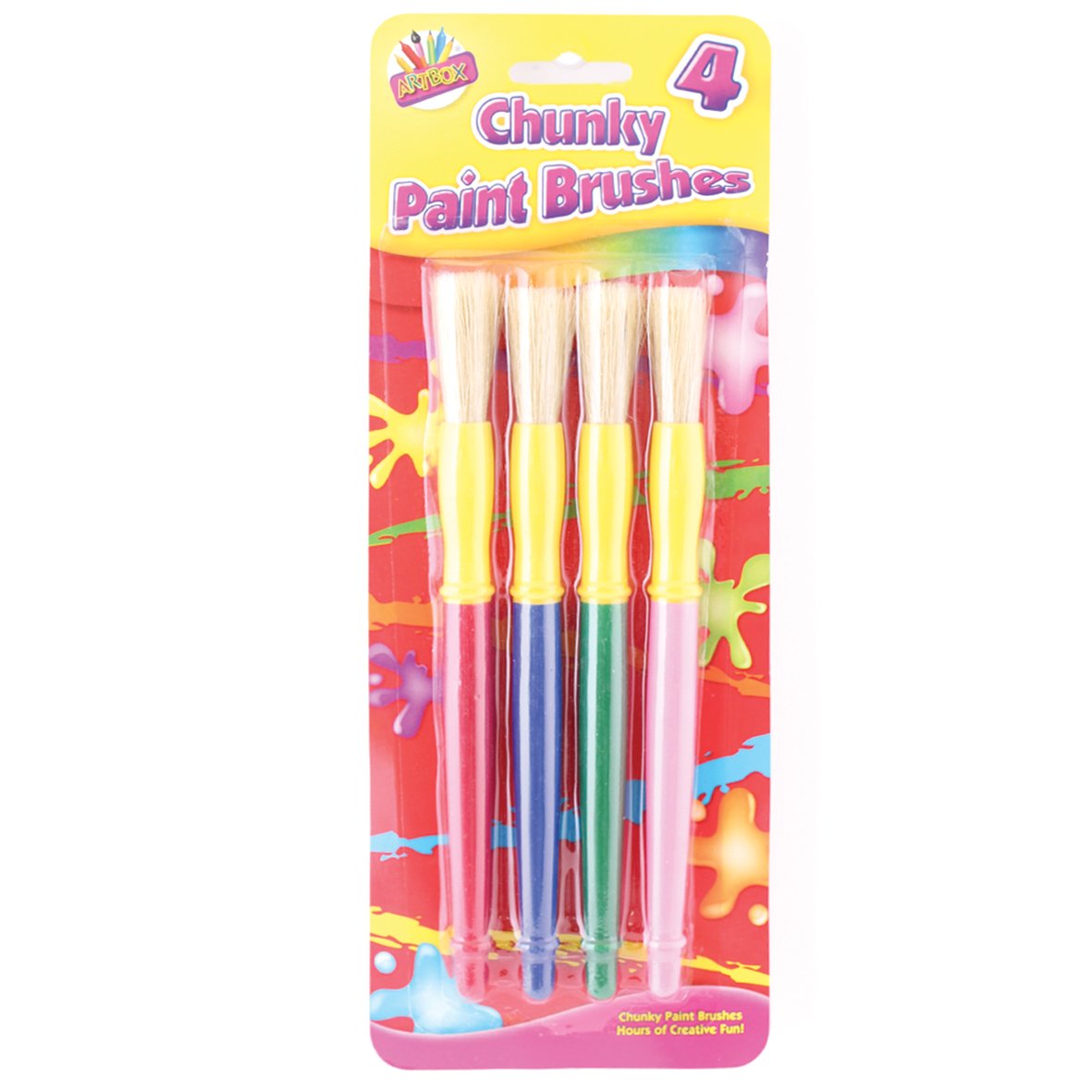 The Art BOXArtbox Chunky Plastic Handle Brush (Pack of 4)