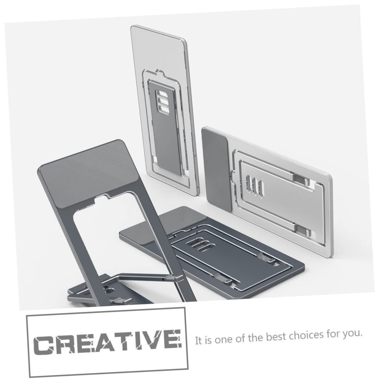 UKCOCO 2pezzi Supporto Regolabile e Pieghevole Per Smartphone e Tablet Porta Telefono Da Scrivania Multi-angolo Design Pratico e Resistente Per Videochiamate e Visione Di Film