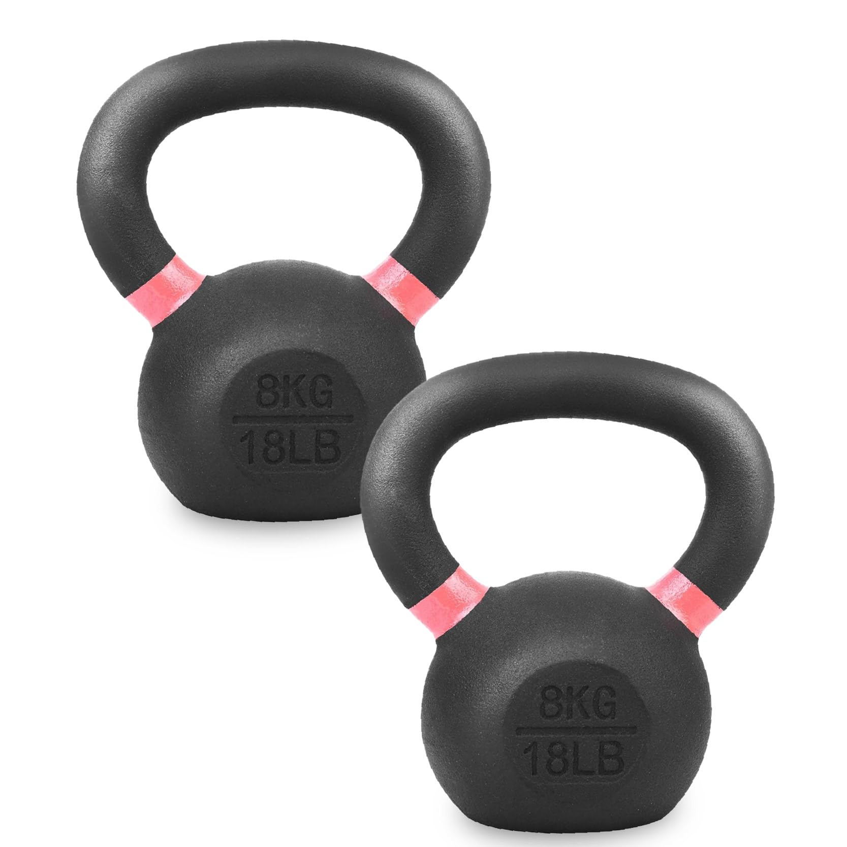 Cast Iron Kettlebell – Single or Pair – 4kg–32kg Weight Training Equipment for Home Gym Strength, Fitness, Full-Body Workouts & Functional Training