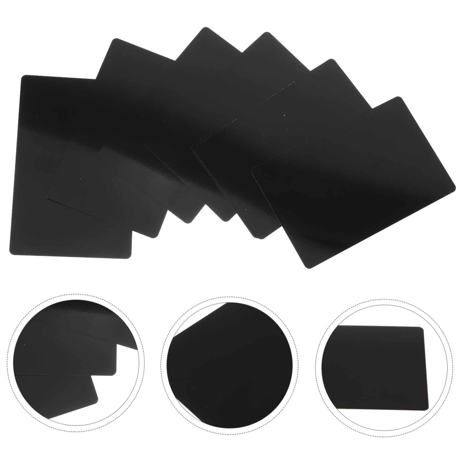 SHINEOFI 10 Set Carte Vergini in Alluminio Biglietto Da Visita Fai Da Te Biglietti Da Visita Vuoti Biglietti Da Visita in Alluminio Bianco Piccole Carte Black 10 Pezzi*10