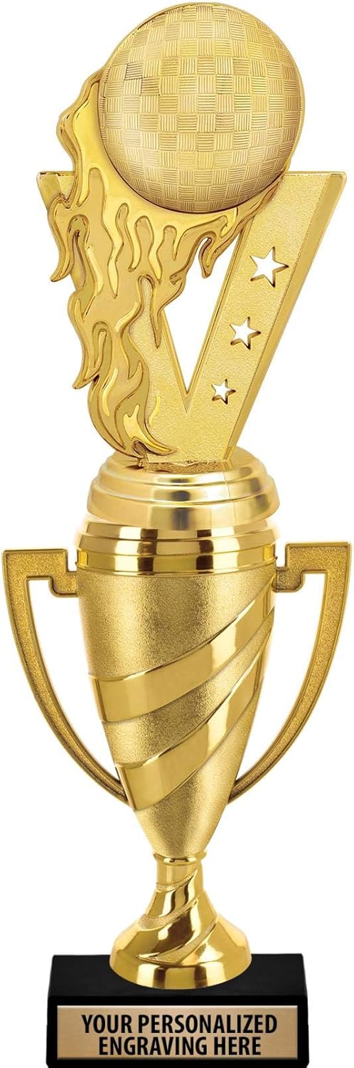 Crown Awards Kickball Trophy, 14" Gold Cup Kickball Trophies with Free Personalization