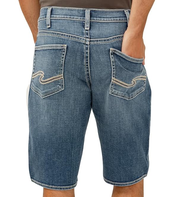 Silver Jeans Co. Men's Gordie Relaxed Fit Short, Dark Wash, 40 by Silver Jeans Co. - Image 2