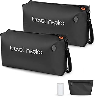 travel inspira Vacuum Bags with Pump - Space Saver Compression Solution for Suitcases & Backpacks, Professional IP67 Reusa...