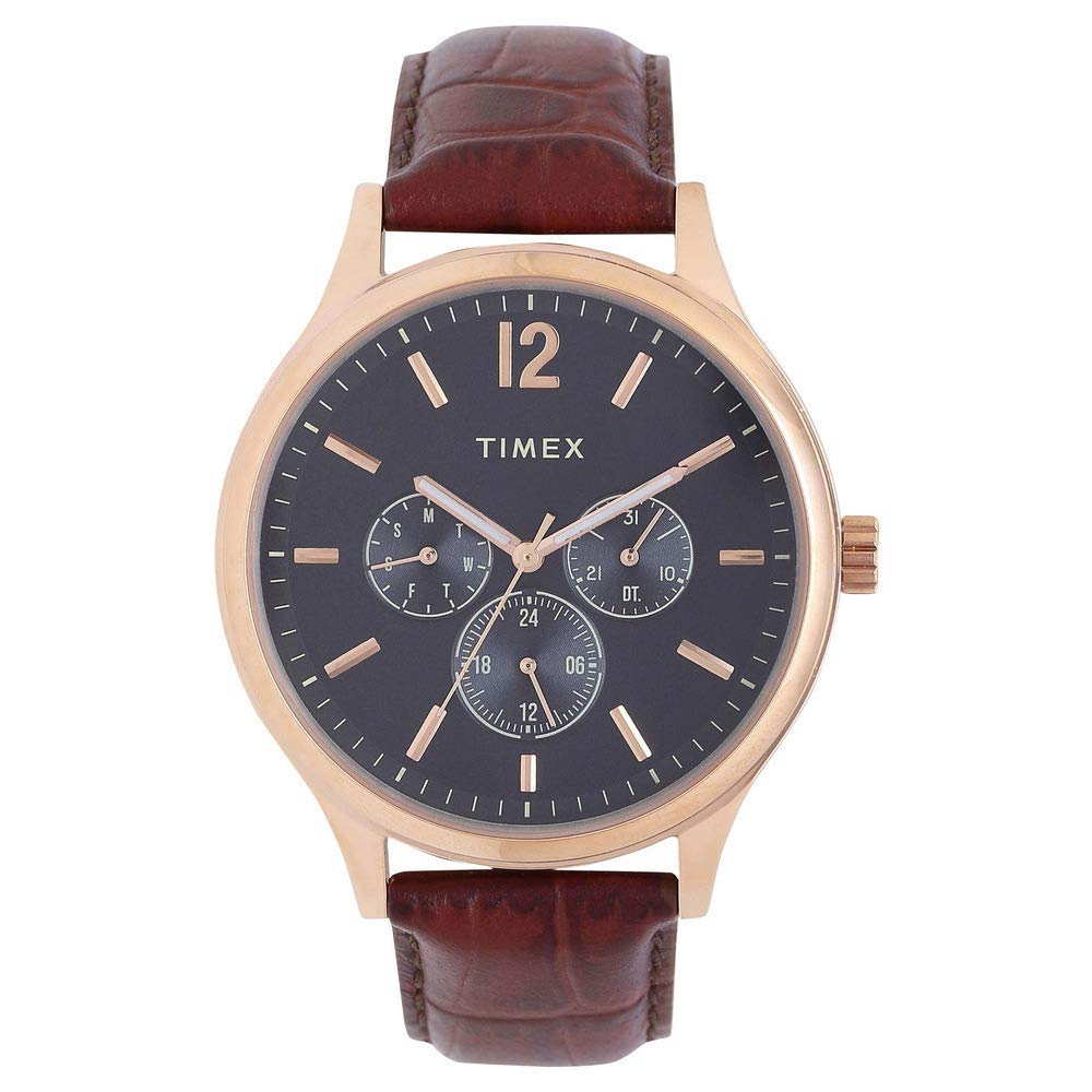 TIMEX Analog Blue Dial Mens Watch-TWEG18404 Genuine Leather, Brown Strap (B082G9W6YL) Amazon Price History, Amazon Price Tracker