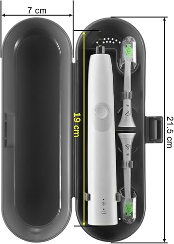 Miniatura 10 de Cosmos Paquete de 2 fundas de viaje de plástico para cepillos de dientes, contenedor compatible con Oral B Pro, Sonicare y otros cepillos de dientes