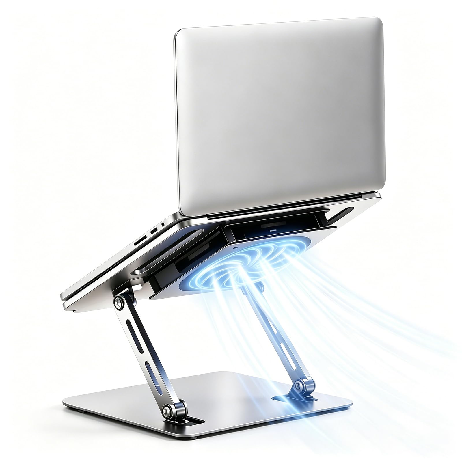 Support de bureau pour ordinateur portable en alliage robuste avec double axe ajustable - 8