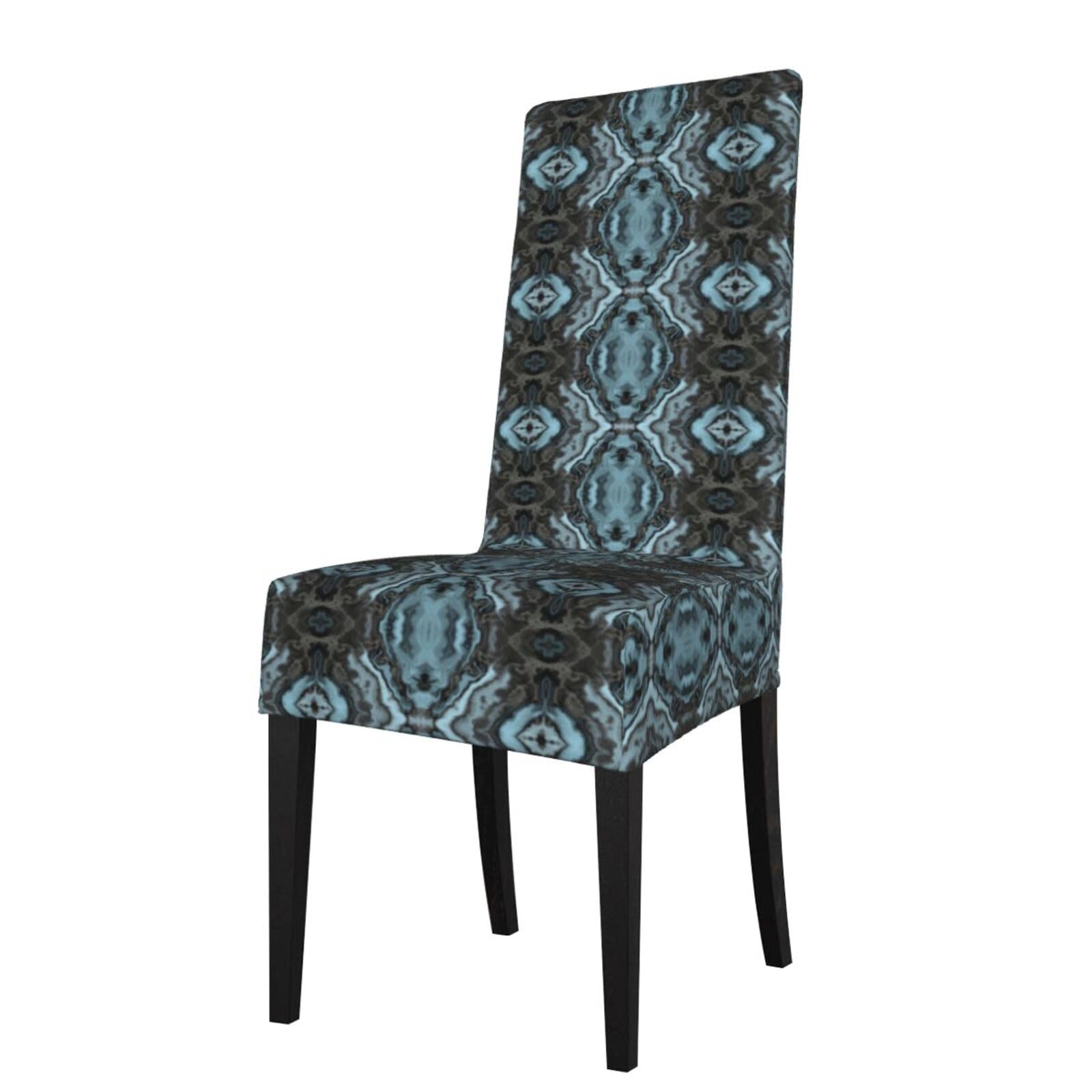 Lkymoh As Picture Dark Teal Granite, Chair Covers Stretch Chair Slipcovers For Dining Room, For Party Pet Protection Universal Fit Soft Polyester