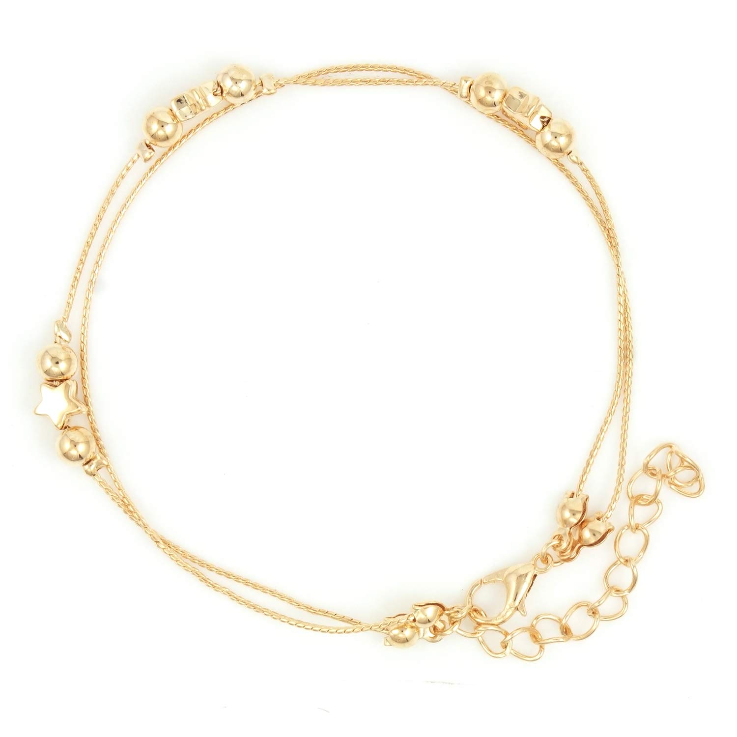 Nakabh Fashion Jewellery Heart Shaped Love Indo Western Single Anklet for Women Stylish (Golden) (B07J4KB5NT) Amazon Price History, Amazon Price Tracker