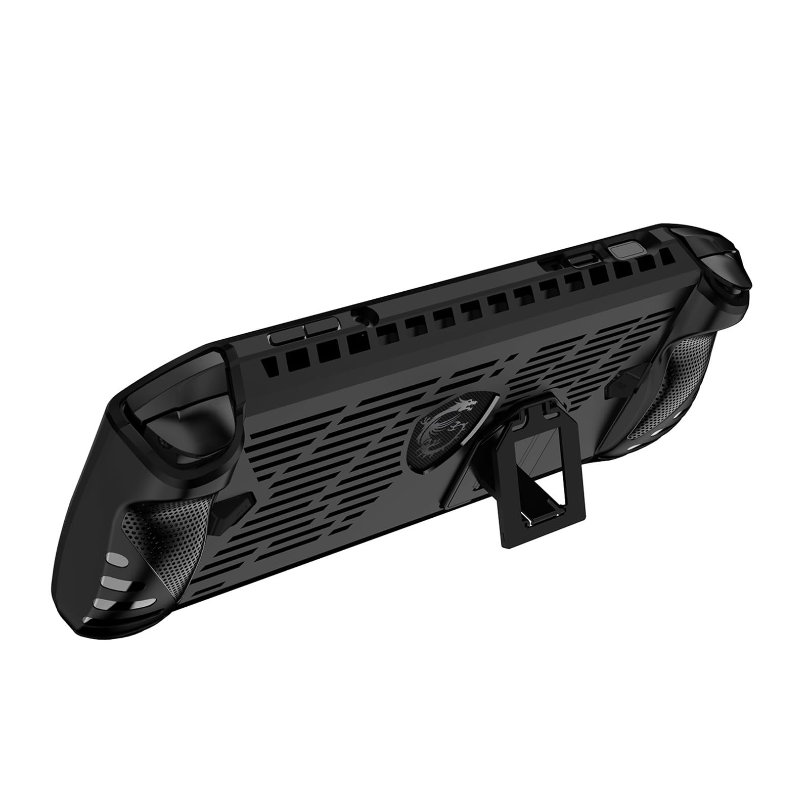 Custodia per MSI Claw,Impugnatura in TPU Coperchio Protettivo per MSI Claw A1M Gioco Portatile,Custodia Posteriore Morbida con Supporto per MSI Claw(Nero)